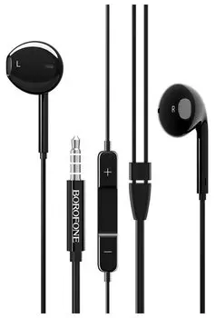 Проводные наушники Borofone BM30 Original, jack 3.5 мм, черный