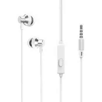 Проводные наушники Borofone BM35 Farsighted, Jack 3.5mm, серебристый (6931474709240)