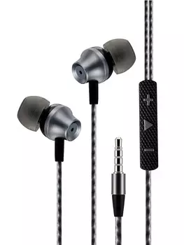 Проводные наушники More Choice P61, Jack 3.5mm, черный/темно-серебристый