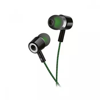 Проводные наушники Perfeo MILD , jack 3.5 mm, черный/зеленый (PF_A4480)