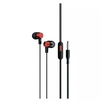 Проводные наушники Red Line SP04, Jack 3.5mm, черный/красный (УТ000036695)