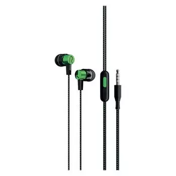 Проводные наушники Red Line SP04, Jack 3.5mm, черный/зеленый (УТ000036697)