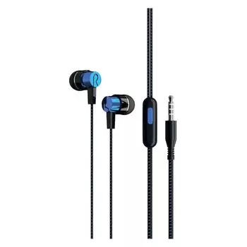 Проводные наушники Red Line SP04, Jack 3.5mm, черный/синий (УТ000036698)