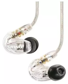 Проводные наушники Shure SE215-CL-EFS, jack 3.5 мм, бесцветный (SE215-CL-EFS)