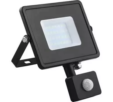 Прожектор светодиодный Feron LL-906, 20Вт, 1900лм, 6400K, IP44, датчик движения, черный (29556)