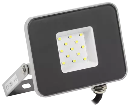 Прожектор светодиодный IEK СДО 07-10, 10Вт, 900лм, 6500K, Ra:70-79, IP65, серый (LPDO701-10-K03)