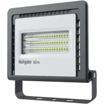 Прожектор светодиодный Navigator, 50Вт, 4100лм, 4000K, IP65, серый (14145)