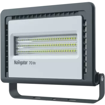 Прожектор светодиодный Navigator NFL-01-70-6.5K-LED, 70Вт, 5950лм, 6500K, Ra:80, IP65, черный (14148)