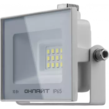 Прожектор светодиодный ОНЛАЙТ OFL, 10 Вт, 800лм, 6000К, IP65, белый (OFL-10-6K-WH-IP65-LED)