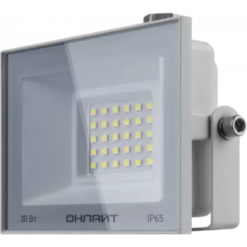 Прожектор светодиодный ОНЛАЙТ OFL, 30 Вт, 2400лм, 6000К, IP65, белый (OFL-30-6K-WH-IP65-LED)