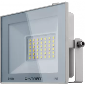Прожектор светодиодный ОНЛАЙТ OFL, 50 Вт, 4000лм, 6000К, IP65, белый (OFL-50-6K-WH-IP65-LED)