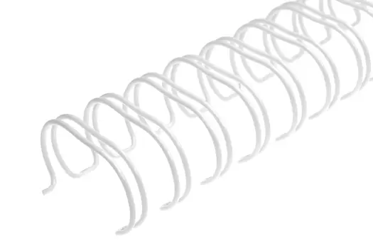 Пружины для переплета 12.7мм, до 100 листов, металл, 100шт., белые, РеалИСТ (5786)