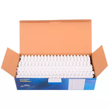 Пружины для переплета 12мм, 71-90 листов, пластик, 100шт., белые, Office Kit (BP2031)