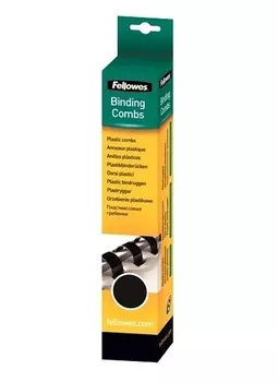 Пружины для переплета 16мм, 81-100 листов, пластик, 25шт., черные, FELLOWES FS-53323 (FS-53323)