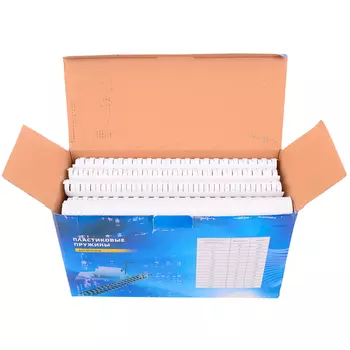 Пружины для переплета 38мм, 281-340 листов, пластик, 50шт., белые, Office Kit (BP2111)