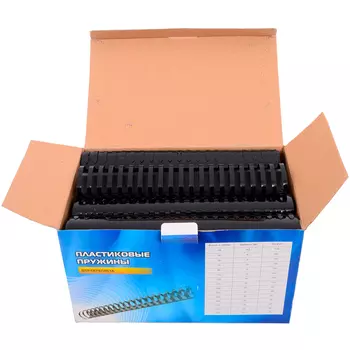 Пружины для переплета 51мм, 411-480 листов, пластик, 50шт., черные, Office Kit (BP2130)