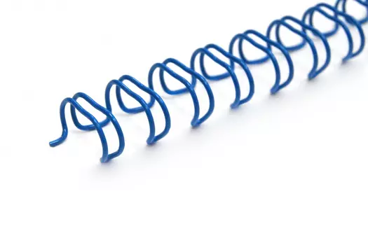 Пружины для переплета 6.4мм, до 45 листов, металл, 100шт., синие, РеалИСТ (5771)