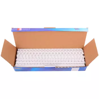 Пружины для переплета 6мм, 16 - 30 листов, пластик, 100шт., белые, Office Kit (BP2001)