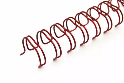 Пружины для переплета 9.5мм, до 75 листов, металл, 100шт., красные, РеалИСТ QP, 34 петли (5992)