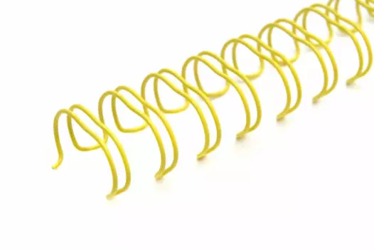 Пружины для переплета 9.5мм, до 75 листов, металл, 100шт., желтый, РеалИСТ QP, 34 петли (2984)