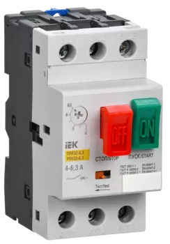 Пускатель 6.3А, IEK ПРК32-6.3 (DMS11-D63)