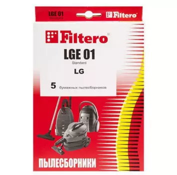 Пылесборники Filtero LGE 01 standard, для LG, Clatronic, Evgo, Cameron, 5шт. (LGE 01)