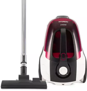 Пылесос Hyundai HYV-C3370 2.4 кВт, 3.5 л, 5 м, белый/красный (HYV-C3370)
