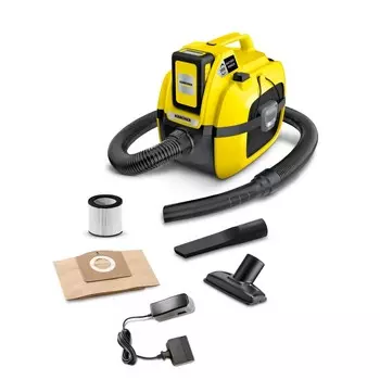 Пылесос Karcher WD 1 Compact Battery Set, 7 л, желтый/черный (1.198-301.0)