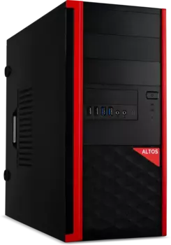 Рабочая станция Acer Altos Altos BrainSphere P10 F7, Intel Core i5 11400 2.6 ГГц, 8Gb RAM, 256Gb SSD, NVIDIA GeForce RTX 3070 8Gb, без ОС, черный/красный (US.RRKTA.01K)