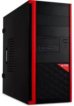 Рабочая станция Acer Altos BrainSphere P10 F7, Intel Core i5 11400 2.6 ГГц, 8Gb RAM, 256Gb SSD, NVIDIA GeForce RTX 3060 12Gb, без ОС, черный/красный (US.RRKTA.01H)