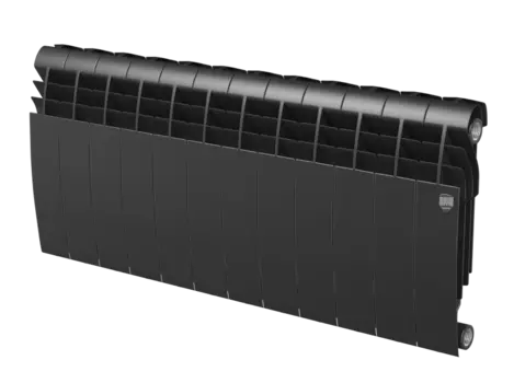 Радиатор биметаллический Royal Thermo Biliner 12-секций, 350мм, черный графитовый