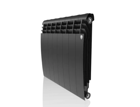 Радиатор биметаллический Royal Thermo Biliner 8-секций, 500мм, черный графитовый