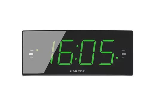 Радиоприемник будильник HARPER HCLK-2044, черный