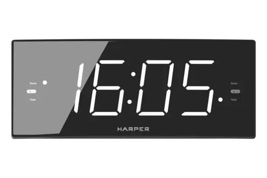 Радиоприемник будильник HARPER HCLK-2050, черный