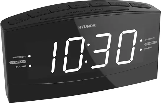 Радиоприемник будильник Hyundai H-RCL238, черный
