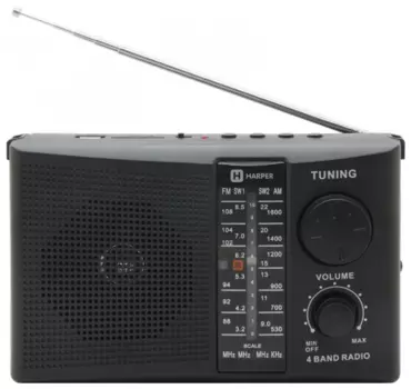 Радиоприемник портативный HARPER HDRS-288, черный