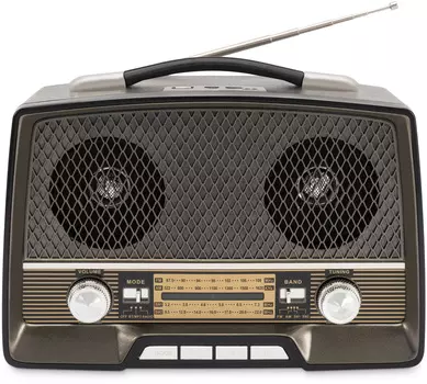 Радиоприемник стационарный Hyundai H-PSR156, коричневый