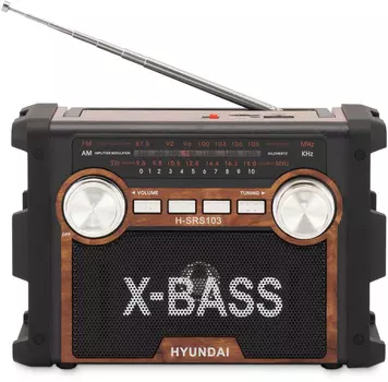Радиоприемник стационарный Hyundai H-SRS103, черный