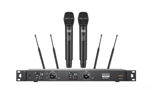 Радиосистема XLine MD-262A-C , беспроводная, два микрофона, черный (MD-262A-C )