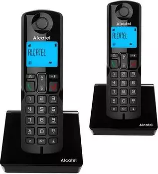 Радиотелефон Alcatel S230 Duo, DECT, АОН, черный (ATL1422788)