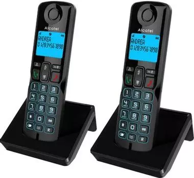 Радиотелефон Alcatel S250 RU, DECT, АОН, черный (ATL1426120)