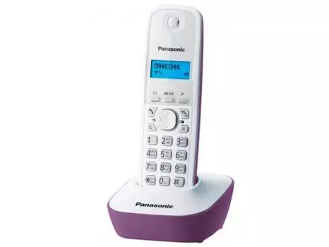 Радиотелефон Panasonic KX-TG1611, DECT, АОН, фиолетовый (KX-TG1611RUF)