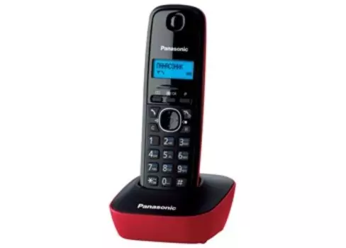 Радиотелефон Panasonic KX-TG1611, DECT, АОН, красный (KX-TG1611RUR)