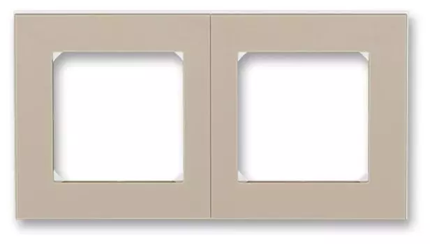 Рамка ABB Levit, горизонтальная и вертикальная, 2-поста, кофе макиато/белый (2CHH015020A6018)