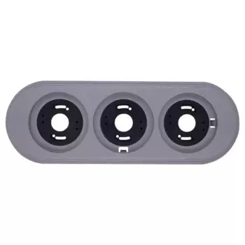 Рамка Bironi BF1-630-26, 3-поста, титан (BF1-630-26)