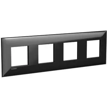 Рамка DKC ARTLEBEDEV Avanti, горизонтальная и вертикальная, 4-поста, 8-модулей, черный (4402908)