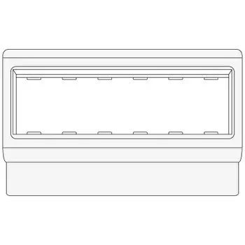 Рамка DKC BRAVA In-Liner PDA-3BN, 80мм, вертикальная, 6-модулей, белый (10643)
