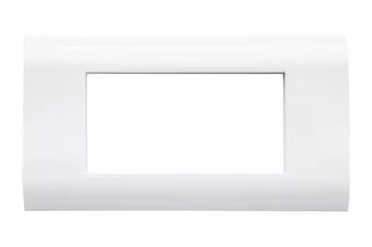 Рамка Eurolan, горизонтальная, 2-поста, 4-модуля, белый (16M-00-04WT)