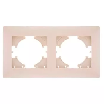 Рамка GUSI ELECTRIC Bravo, горизонтальная, 2-поста, бежевый (С1020-003)