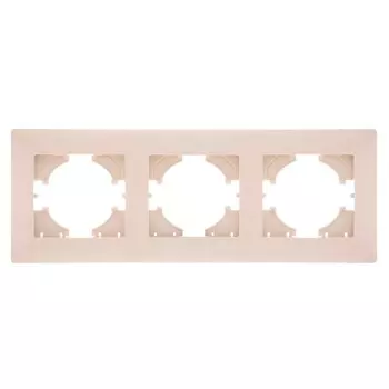 Рамка GUSI ELECTRIC Bravo, горизонтальная, 3-поста, бежевый (С1030-003)